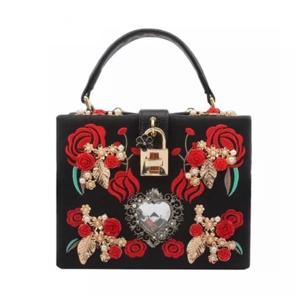 Handbags - The ELLAMY Embroidery Heart Handbag